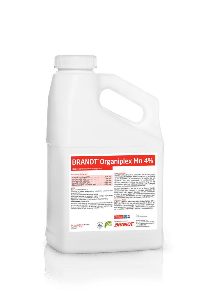 Suplemento nutritivo ecológico de manganeso BRANDT Organiplex Mn
