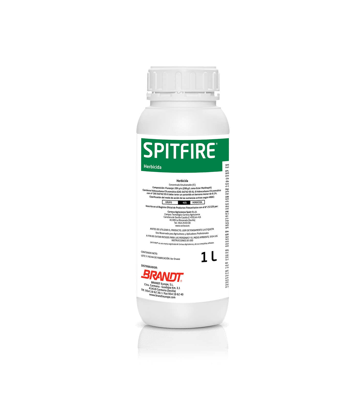 Herbicida BRANDT SPITFIRE para el control de dicotiledóneas